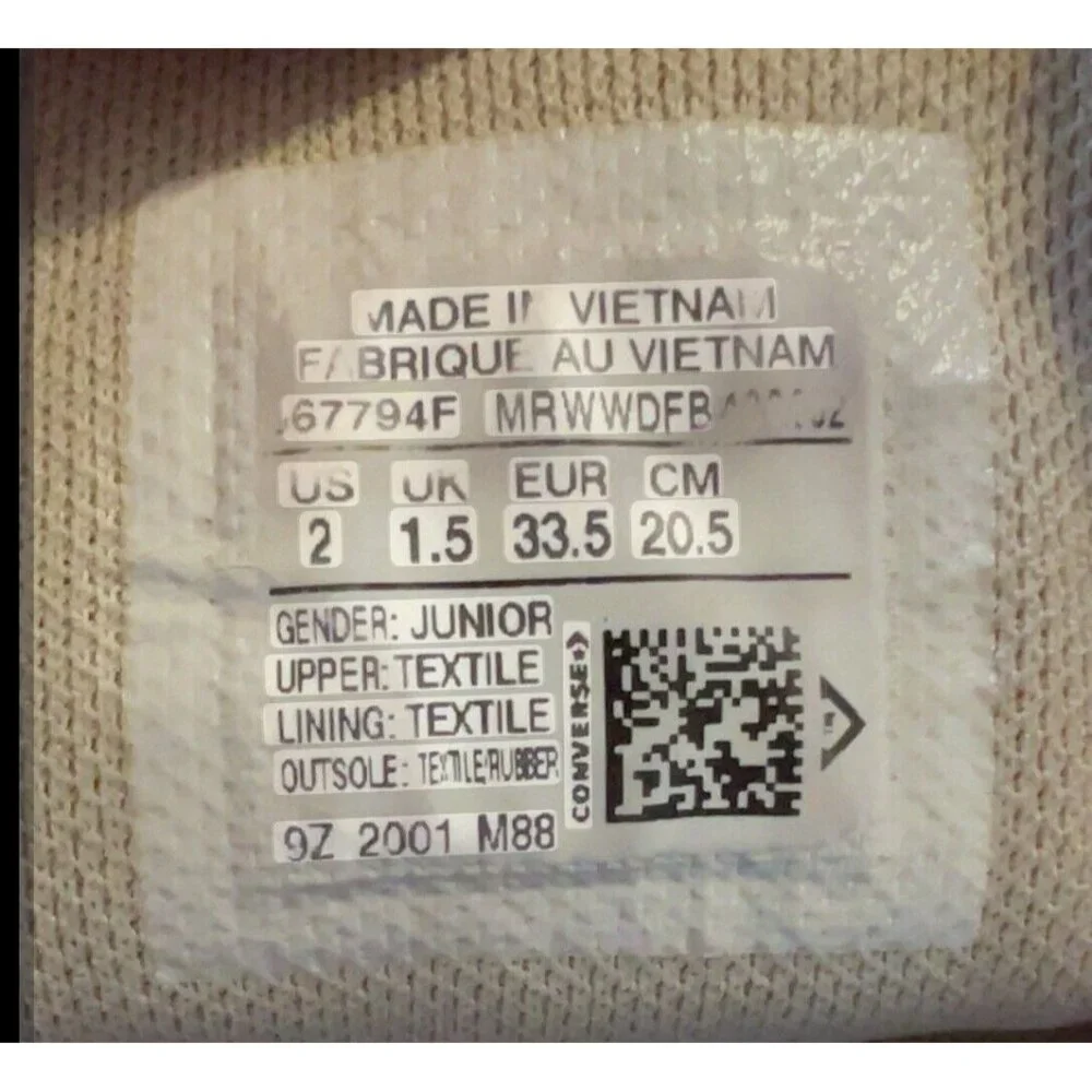 Converse Chuck Taylor All Star High American flag,‎ Junior Size 2 US